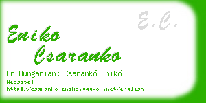 eniko csaranko business card